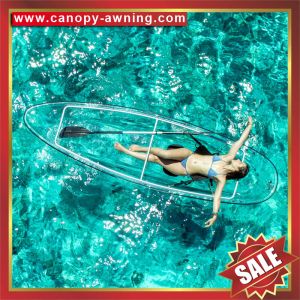 excellent fishing touring transparent clear crystal PC polycarbonate canoe kayak
