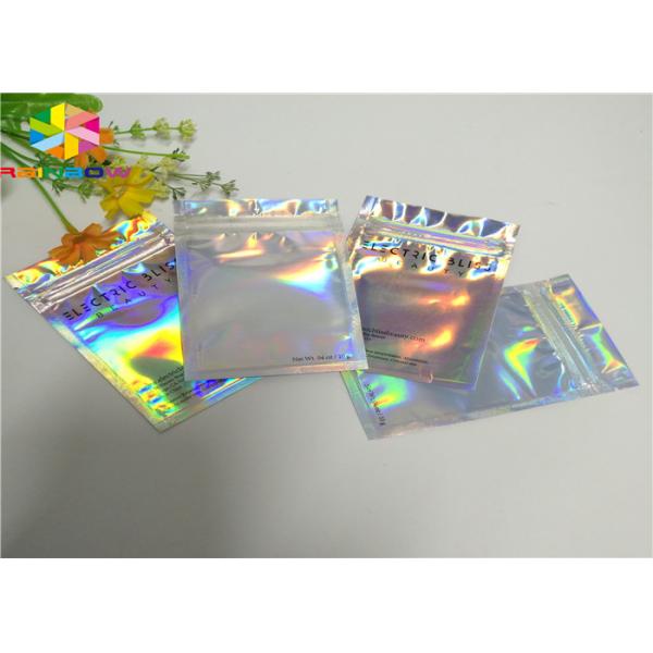 printing zipper plastic mylar foil k packaging hologram laser holographic stand up zip pouch bag for gift/bottles