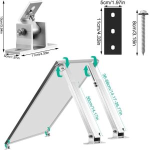 Adjustable Solar Panel Tilt Mount 25-Year Duration Natural or Black for Roof