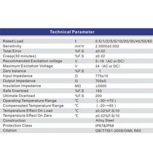 Standard Weight Sensor Square Base Installation Donut Spoke Load Cell 10 Ton