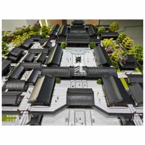1:150 Traditional Chinese Architecture Model With Courtyards And Wooden Roof