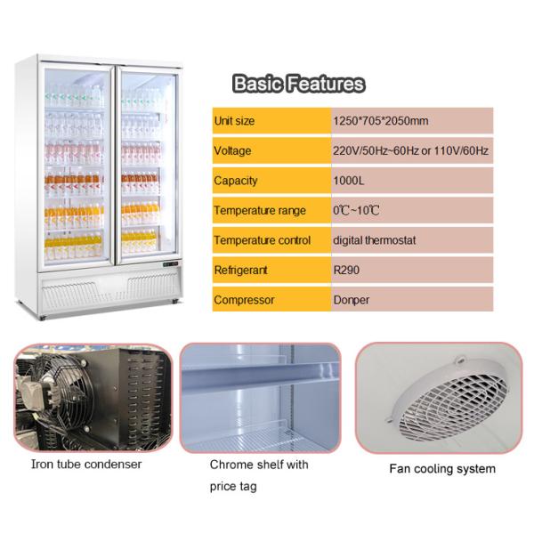 1/2 / 3 / 4 Doors Beverage Bottle Cooler Fridge Refrigerator For C Store