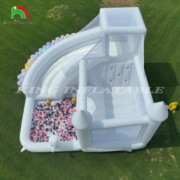 Factory Price Custom White Inflatable Bounce Castle Party Wedding Bouncer House And Slide Combo For Sale