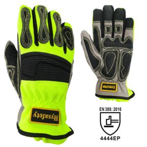 Wholesale High Visible Glass Fiber Rescue Extrication Gloves Elasticized Turtleneck Cuff from china suppliers