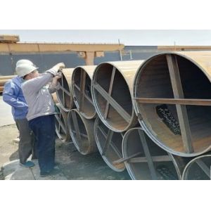 China Corrosion Resistant LSAW Steel Pipe with Black Paint Coating and Bevel Ends for Structural Applications on sale