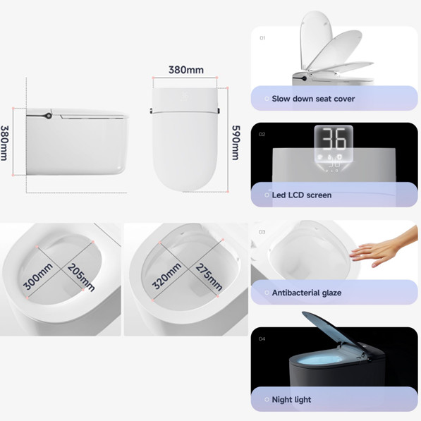Quality Modern Bathroom Smart Toilet With Germicidal Light And Automatic Sterilization for sale