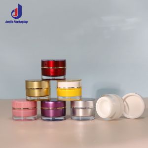 China Plastic Mini Cosmetic Jars Cosmetic 10g Cream Jar With Screw Cap on sale