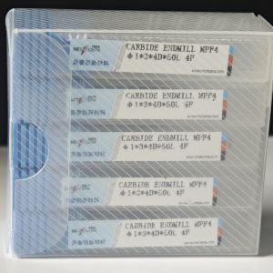 MPF4 Solid Carbide 4 Flutes Flat End Mill 1mm for Cutting Carbon Steel