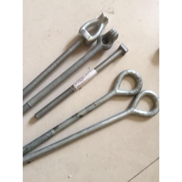 Quality Galvanized Oval Eye Bolts 3/4" transmission line hardware for sale