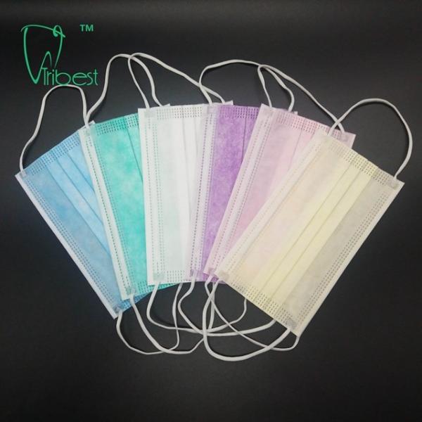 Anti Bacteria Disposable Non Woven Face Mask 3 Ply Surgical With Tie On