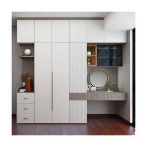YALIG Bedroom Wardrobe with Mirrors Moisture Resistant Design and Construction