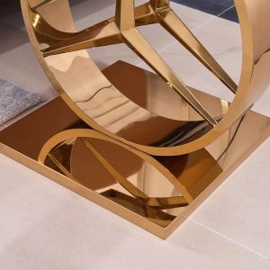 Functional SS Steel Edge Marble Top Couch Table Assembly Required