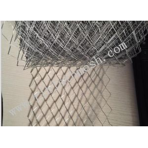 Metal Steel Brick Wall Mesh , 10cm Width Stucco Wire Mesh 0.9 Kgs / Sqm