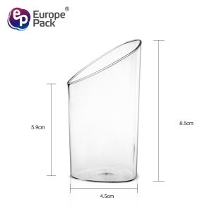 LFGB Grade Eco-Friendly Disposable Round Clear Hard Plastic Yogurt Mousse Party