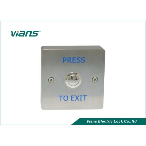 Metal Press To Door Exit Button , Door Release Exit Push Button For Automatic