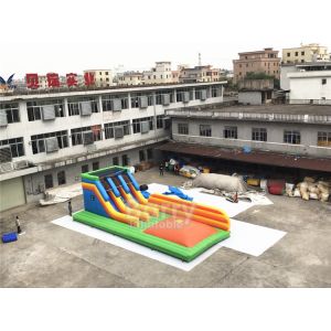 China 0.55mm PVC Tarpaulin Inflatable Combo Slide With Air Jump Game For Kids Playground on sale