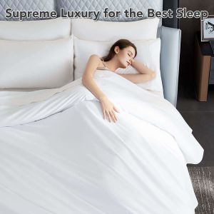 Luxury 5 Star Hilton Bedding Set Linen in 400TC Solid Pattern with Custom Duvet