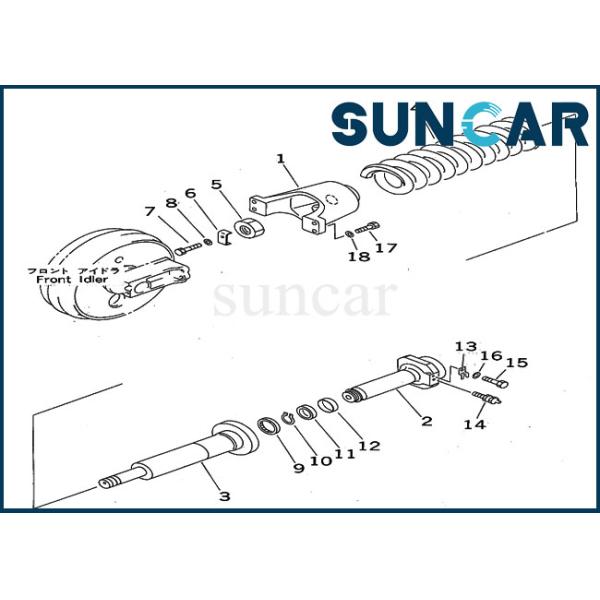 208-30-64130 Track Adjuster Seal Kit Komatsu Service Kit Fits PC410-5 Cylinder