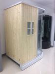 Recantangel Sauna Room Bathroom Shower Cabins 2 Sided Waste Drain / Wooden Room