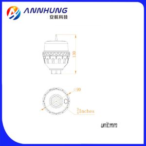 Flashing Adjustable Single Aviation Obstruction Light Steady Burning GPS Sync