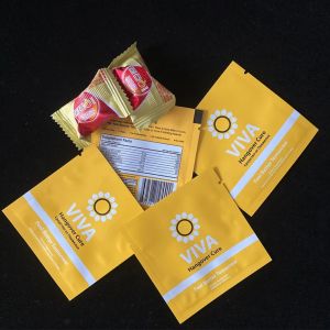 Polysmarts Recyclable 3 Side Seal Heat Seal Bag Reclosable Aluminum Foil 3 Side Seal Bag With Customized Design