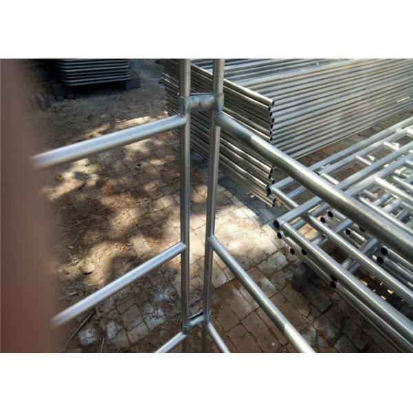 6 Rail Farm Gate Fence Powder Coated Surface Easily Assembled For Livestock