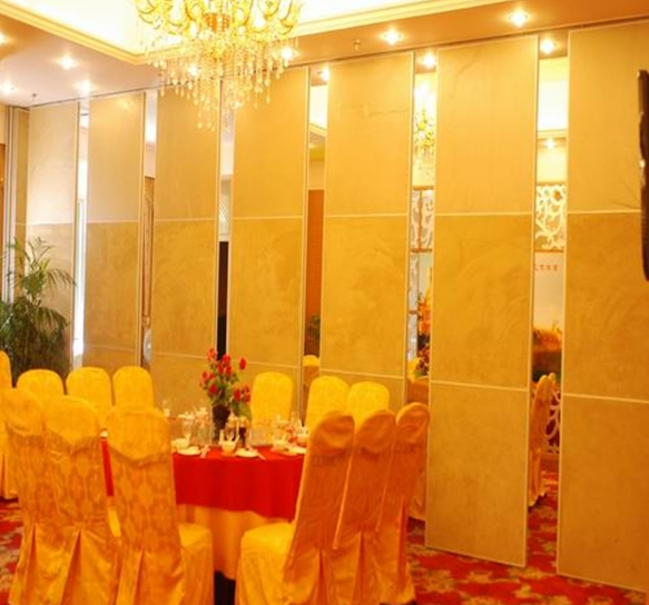 Vinyl Finish Top Hung Folding Sliding Partitions For Wedding Room