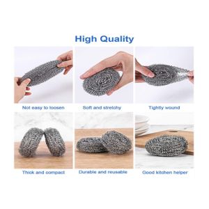 China Household Stainless Steel Cleaning Ball For Decontamination And Cleaning Of Kitchen Utensils And Industrial Surfaces 6*9cm 20g on sale