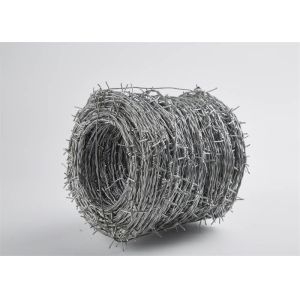 Hot Dipped Galvanized Barbed Wire Reverse Twist 20cm Aperture