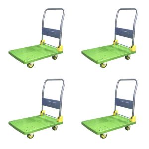 660lbs Capacity 90x60cm Foldable Platform Trolley Heavy Duty