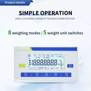 Accurate 0.1mg/0.01mg Dual Range Analytical Balance with Linear Error of ±0.1/±0