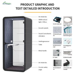 Private Studio and Workshop Acoustic Isolation Audio-Proof Office Enclosure