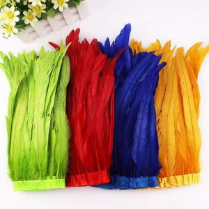 Wholesale 10-12inch Coque Feather Fringe Trim with Satin Ribbon Tape Affordable and Stylish from china suppliers