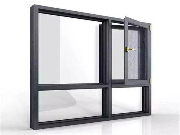 Office Building Aluminium Casement Window Customized Aluminum Hinged Window