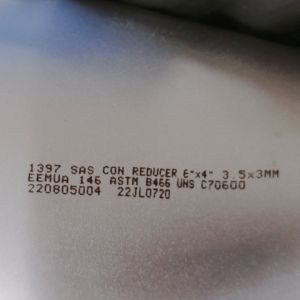 Butt Weld Concentric Eccentric Pipe Eemua 146 UNS C7060x