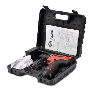 Double Battery Power Screw Drivers 12V Cordless Electric Power Drill 25N.M 18+1