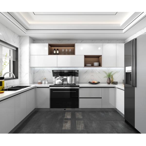 Waterproof Complete Kitchen Cabinet with Modern Design and Lacquer Surface Treatment