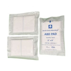 China Medical Tape Bandage Supplies 100% Pure Cotton Surgical Trauma  Abdominal Pad Dressing ABD Pad Manufacturer on sale
