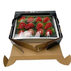 Art Paper C1S Corrugated Cardboard Strawberry Boxes Matt Lamination