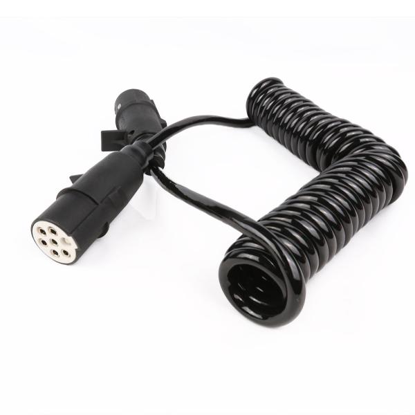 Plastic Material Trailer Cable S Type 7 Pole With Nylon Plug Rocking Resistant