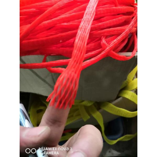 Red PE Protective Mesh Netting , Net Plastic Mesh Sleeving For Metal Hardware