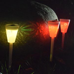 2700K Hollow Butterfly Insert Solar LED Garden Lights Colorful