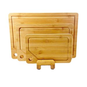 Rectangle BAMBOO Cutting Board with Juice Groove Essential Kitchen Tool