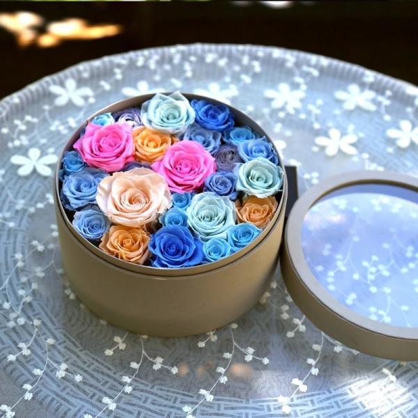 Luxury Gift Real Preserved Roses In Velvet Box That Lasting 3 Years