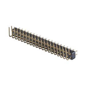 Gold Plated Machined Pin Header 2.54mm SMT SMD Dual Row Right Angle PCB