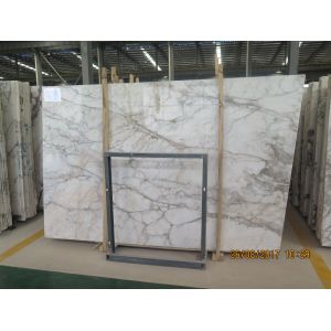 Beautiful White Color Natural Marble Floor Tile 1.8 Cm Thickness Big Slab