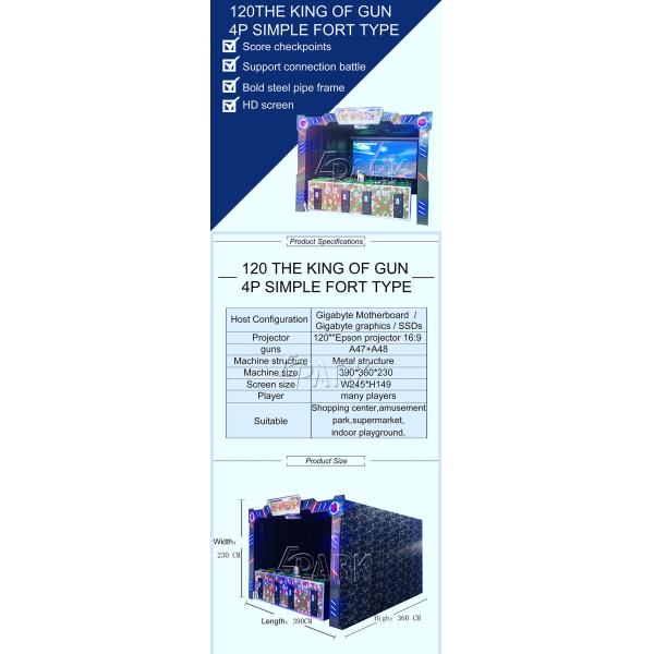 Long Hunter Guns Shooting Arcade Machines / 4 Player Shooting Games