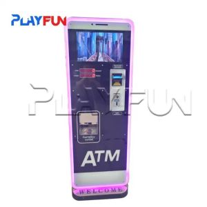 ATM Token Exchange Game Machines with Bill and Coin Change Token Vending Arcade