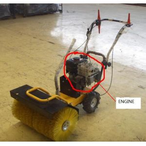 6.5HP Snow Power Brush Sweeper Walk Behind Recoil Starter High Flexibility