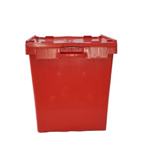 171L Volume Heavy Duty Nestable Plastic Shipping Crates with Attached Lid